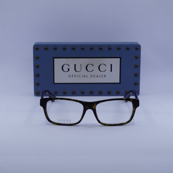 Gucci GG0006OA 003 Rectangle Eyeglasses - Havana 55mm - Picture 3 of 11